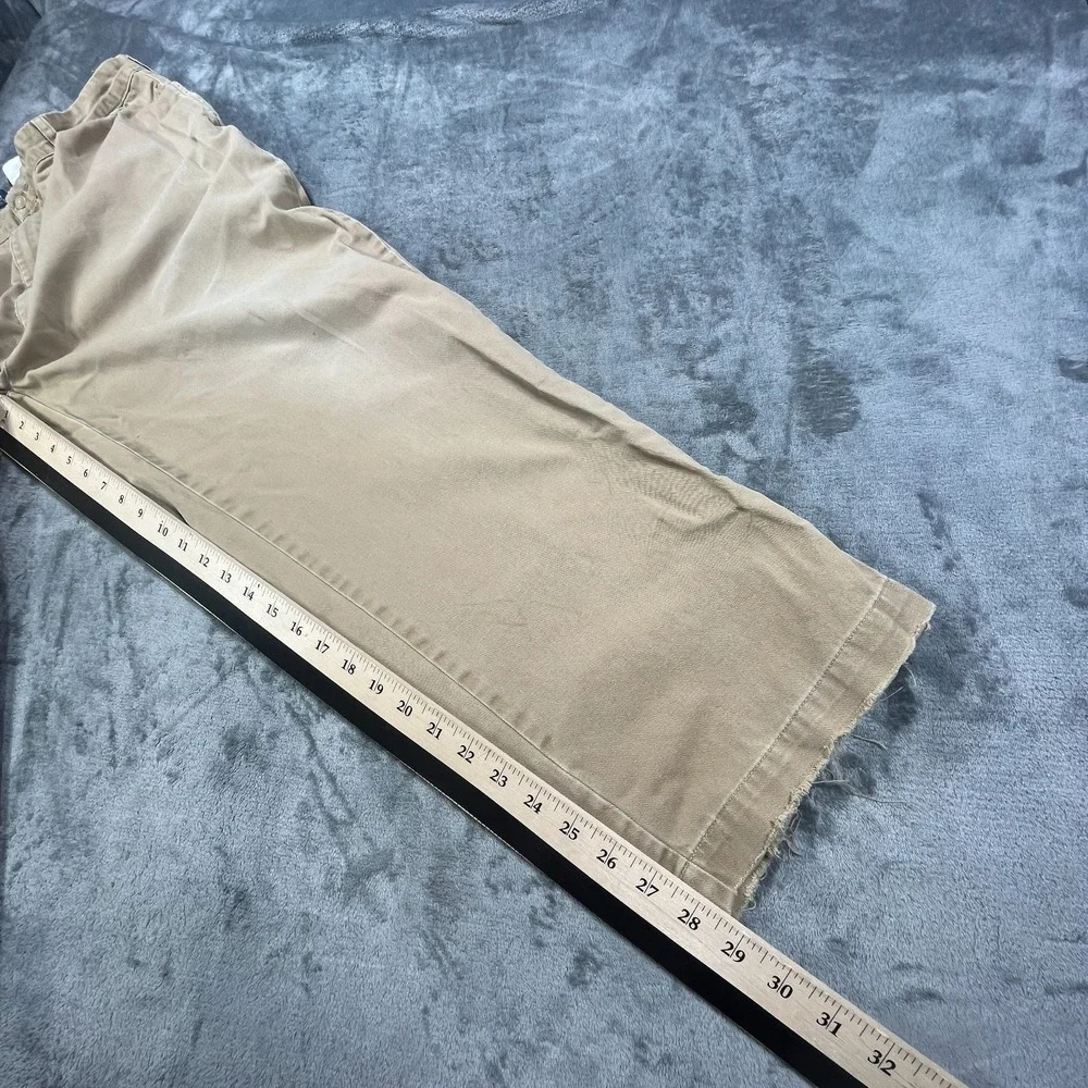 VTG Polo Ralph Lauren Pants Mens 38X28 Andrew Straight Chino Pleated‎ Faded READ